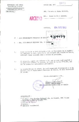 [Varios oficios de la división de Gobierno Interior con respecto a solicitud de Pensiones de Gracia]