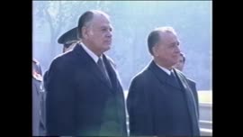 Presidente Aylwin recibe al Presidente de Rumanía Ion Iliescu en el Palacio de La Moneda: video