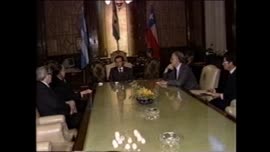 Reunión del Presidente Aylwin con el Presidente de Argentina Carlos Menem en Hotel Plaza Buenos Aires : video