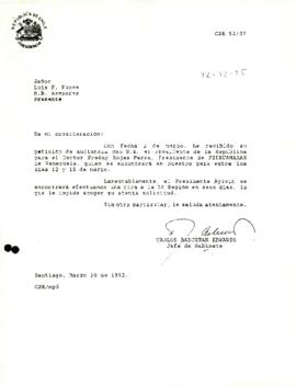 Carta de Carlos Bascuñan al Vice Presidente M.B. Asesores