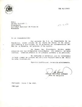 [Carta de la Sociedad Minera de Chile]