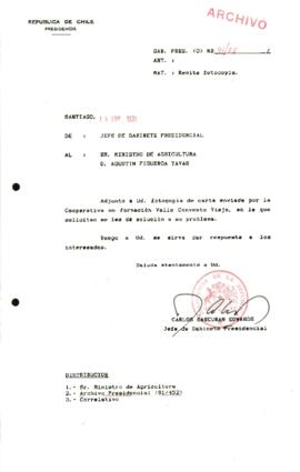 Remite carta de solicitud de Cooperativa en Formación Valle Convento  Viejo