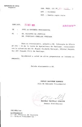 [Oficio Gab. Pres. Ord. N° 5440 de Jefe de Gabinete Presidencial, remite copia de carta que se indica]